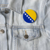 Vlag van Bosnië en Herzegovina Ronde Button 5,7 Cm (In situ)
