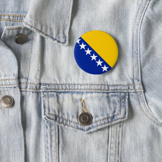 Vlag van Bosnië en Herzegovina Ronde Button 5,7 Cm (In situ)