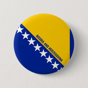 Vlag van Bosnië en Herzegovina Ronde Button 5,7 Cm