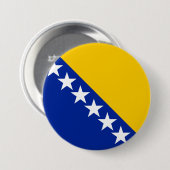 Vlag van Bosnië en Herzegovina Ronde Button 7,6 Cm (Voorkant /achterkant)