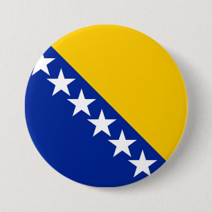 Vlag van Bosnië en Herzegovina Ronde Button 7,6 Cm