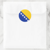Vlag van Bosnië en Herzegovina Ronde Sticker (Tas)