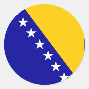 Vlag van Bosnië en Herzegovina Ronde Sticker