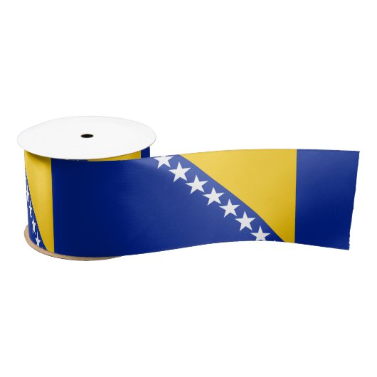 Vlag van Bosnië en Herzegovina Satijnen Lint (Spoel)