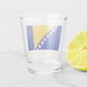 Vlag van Bosnië en Herzegovina Shot Glas (Achterkant)