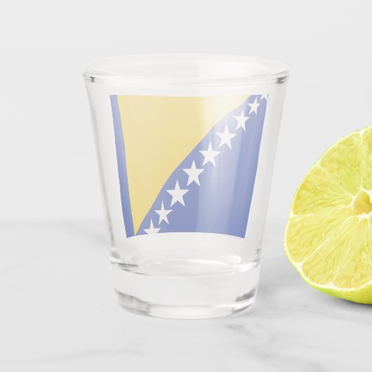 Vlag van Bosnië en Herzegovina Shot Glas (Achterkant)