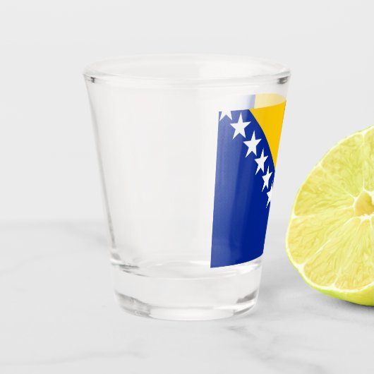 Vlag van Bosnië en Herzegovina Shot Glas (Links)