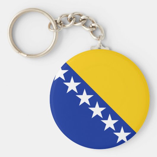 Vlag van Bosnië en Herzegovina Sleutelhanger (Voorkant)