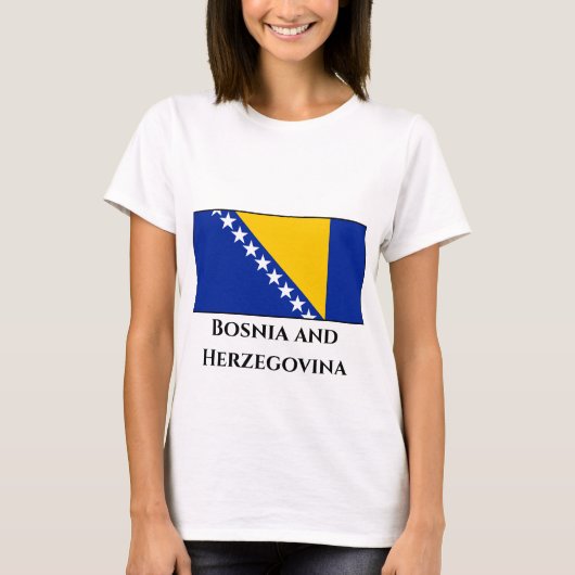 Vlag van Bosnië en Herzegovina T-shirt (Voorkant)