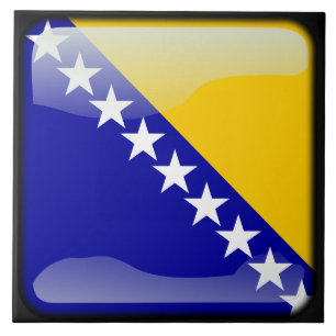 Vlag van Bosnië en Herzegovina Tegeltje