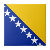 Vlag van Bosnië en Herzegovina Tegeltje (Voorkant)