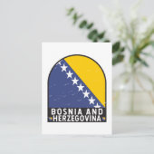 Vlag van Bosnië en Herzegovina verhit Briefkaart (Staand voorkant)