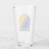 Vlag van Bosnië en Herzegovina verhit Glas (Achterkant)