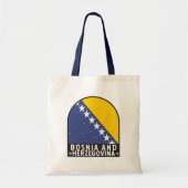 Vlag van Bosnië en Herzegovina verhit Tote Bag (Voorkant)