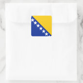 Vlag van Bosnië en Herzegovina Vierkante Sticker (Tas)