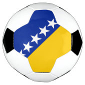 Vlag van Bosnië en Herzegovina Voetbal (Gedraaid)