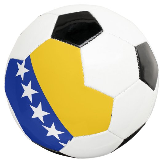 Vlag van Bosnië en Herzegovina Voetbal (Drie kwart)