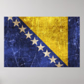  vlag van Bosnië-Herzegovina Poster (Voorkant)