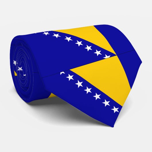 vlag van Bosnië-Herzegovina Stropdas (Opgerold)