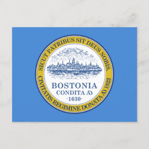 Vlag van Boston, Massachusetts Briefkaart