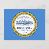 Vlag van Boston, Massachusetts Briefkaart (Voorkant)