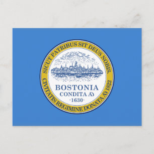 Vlag van Boston, Massachusetts Briefkaart