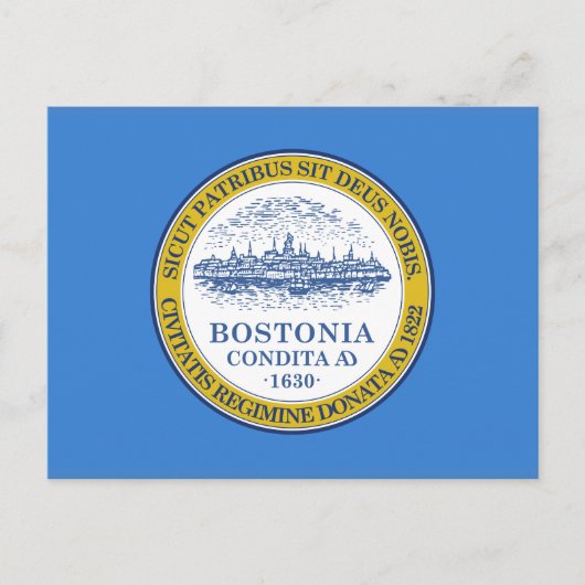 Vlag van Boston, Massachusetts Briefkaart (Voorkant)