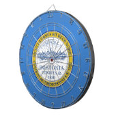 Vlag van Boston, Massachusetts Dartboard met kunst Dartbord (Voorkant Rechts)