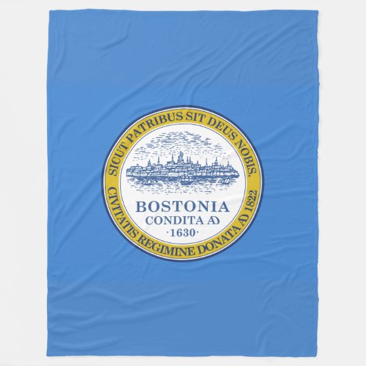 Vlag van Boston, Massachusetts Fleece Deken (Voorkant)