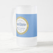 Vlag van Boston, Massachusetts Frosted Glass Beer Matglas Bierpul (Voorkant links)