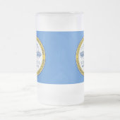 Vlag van Boston, Massachusetts Frosted Glass Beer Matglas Bierpul (Center)