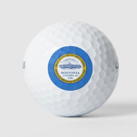 Vlag van Boston, Massachusetts Golfballen (Voorkant)