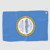 Vlag van Boston, Massachusetts Golfhanddoek (Horizontaal)