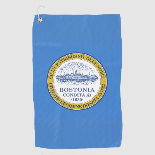 Vlag van Boston, Massachusetts Golfhanddoek (Voorkant)
