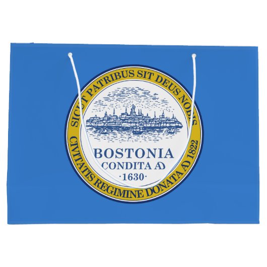Vlag van Boston, Massachusetts Groot Cadeauzakje (Achterkant)