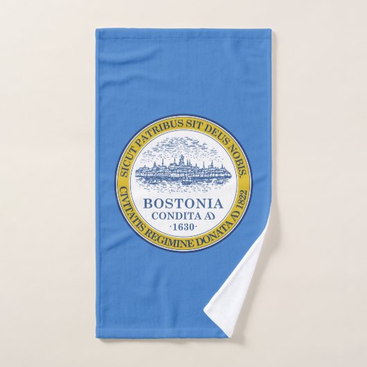 Vlag van Boston, Massachusetts Hand Towel Handdoek (Handdoek)