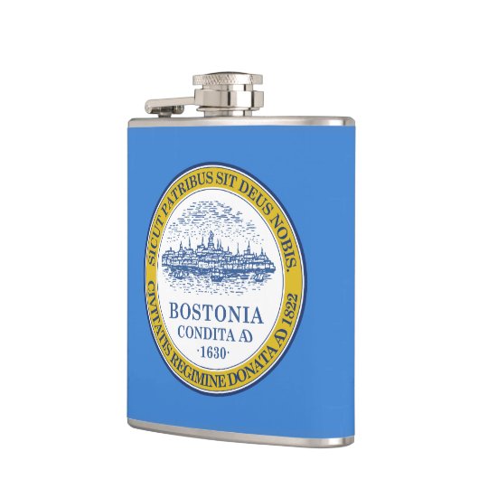Vlag van Boston, Massachusetts Hip Flask Heupfles (Links)