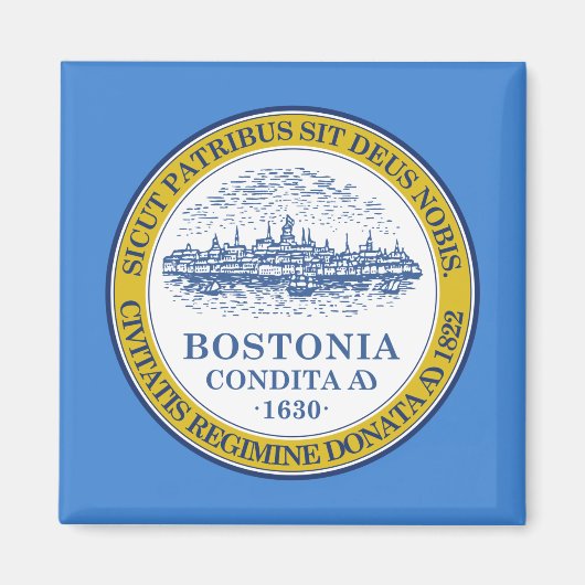 Vlag van Boston, Massachusetts Magneet (Voorkant)