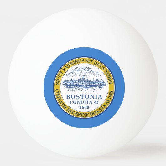 Vlag van Boston, Massachusetts Ping-Pong Ball (Voorkant)