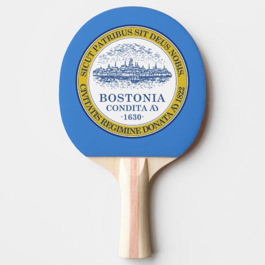 Vlag van Boston, Massachusetts Ping-Pong Paddle Tafeltennisbatje (Voorkant)