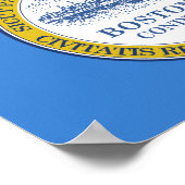 Vlag van Boston, Massachusetts Poster (Hoek)