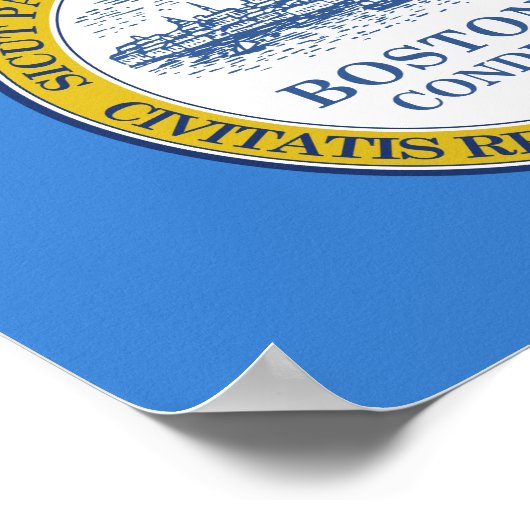 Vlag van Boston, Massachusetts Poster (Hoek)
