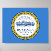 Vlag van Boston, Massachusetts Poster (Voorkant)