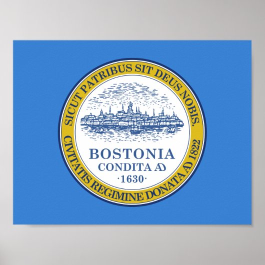 Vlag van Boston, Massachusetts Poster (Voorkant)
