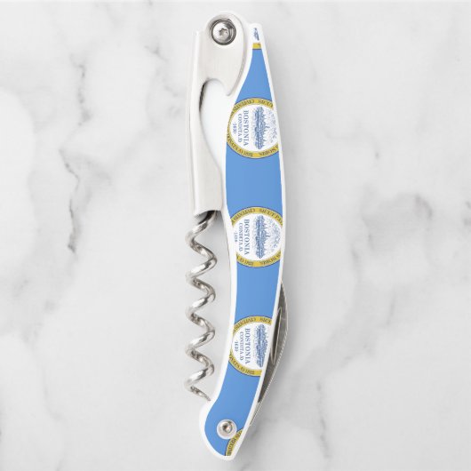 Vlag van Boston, Massachusetts Waiter's Corkschroe Kurkentrekker (Voorkant)