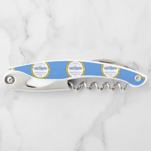 Vlag van Boston, Massachusetts Waiter's Corkschroe Kurkentrekker