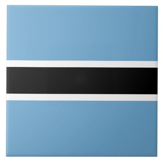 Vlag van Botswana (Botswana) Tegeltje (Voorkant)