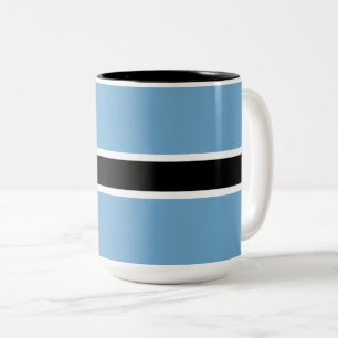 Vlag van Botswana (Botswana) Tweekleurige Koffiemok