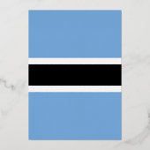 Vlag van Botswana Folie Uitnodiging (Voorkant)