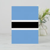 Vlag van Botswana Folie Uitnodiging (Staand Voorkant)